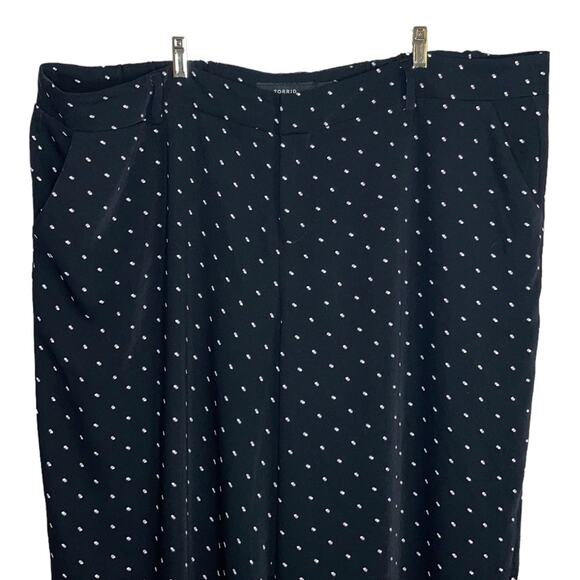 Torrid Polka Dot Black Wide Leg Office Dress Slacks Pants Plus Size 26 - Picture 3 of 10